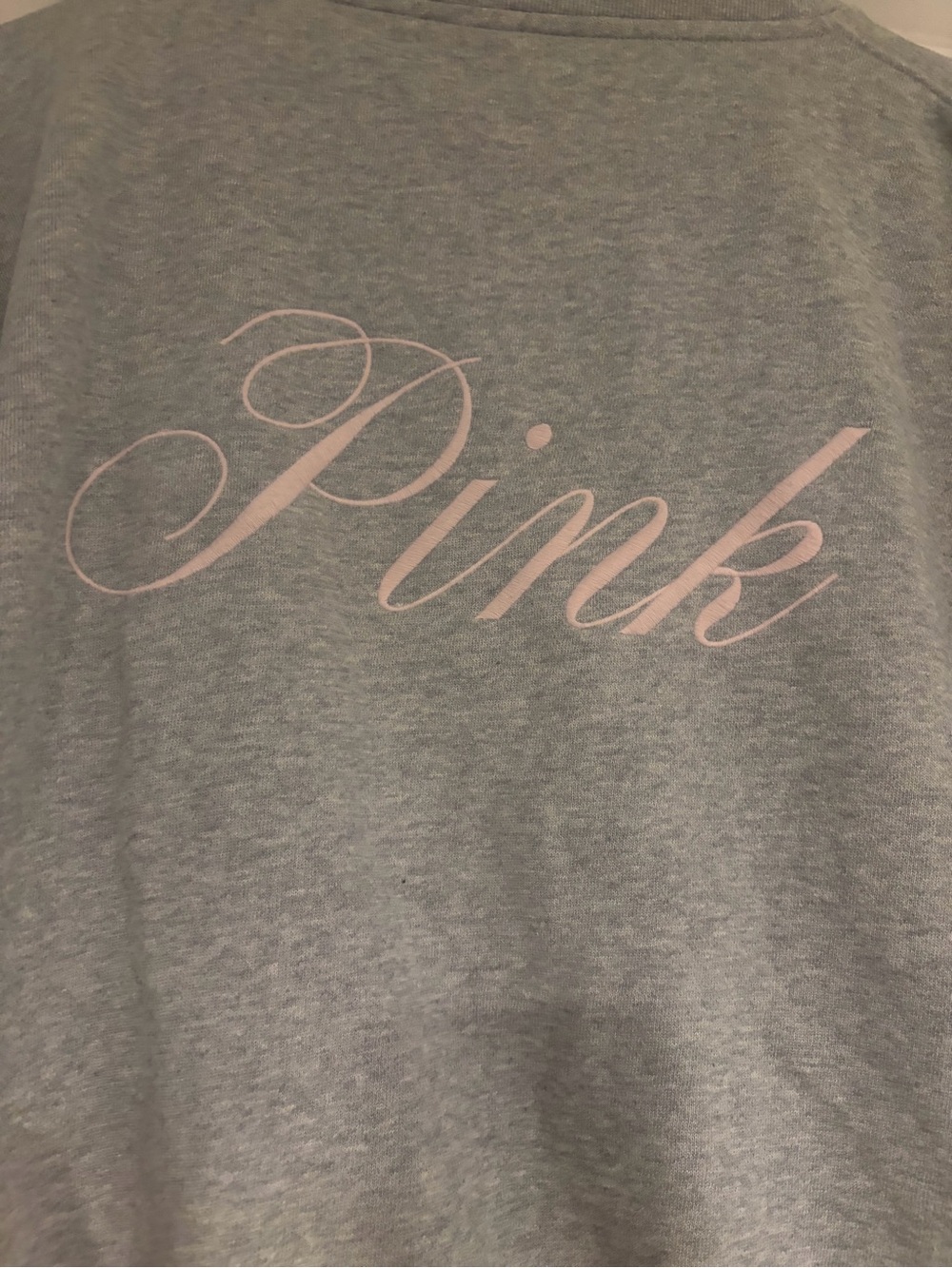 PINK Victoria's Secret Varsity Quarter-Zip Fleece Pullover Sweatshirt - Picture 7 of 7